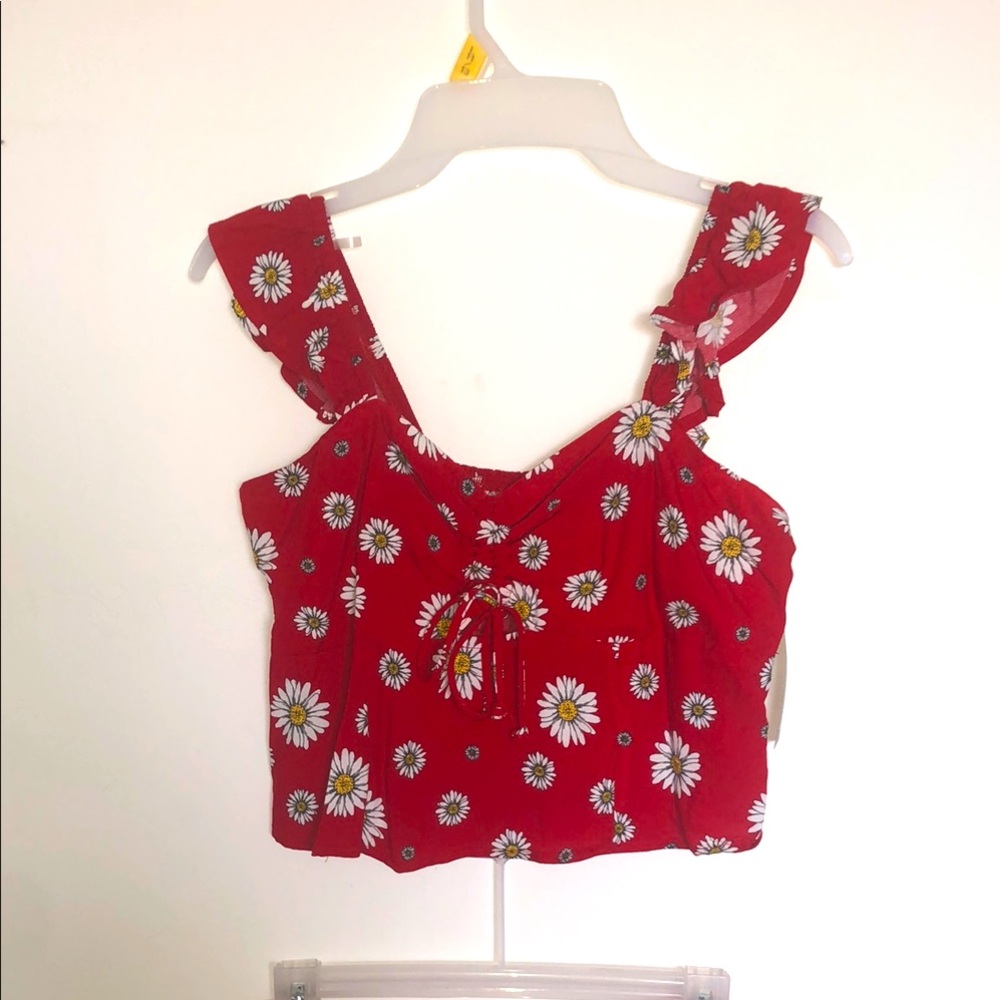 Floral Red Women's Top